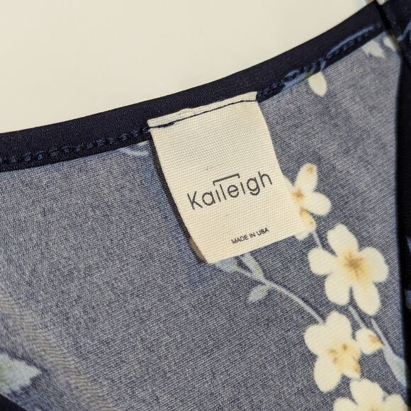 Kaileigh Lexy Knit Jumpsuit Floral Wrap Wide Leg Womens Small Sleeveless Summer - Picture 3 of 4